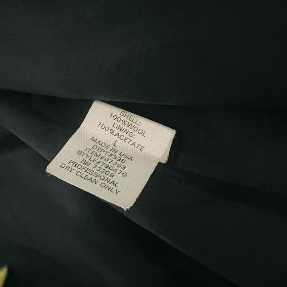 Marvin Richards Wool Button front Longline Coat Jacket Size L Large Black - Picture 5 of 8